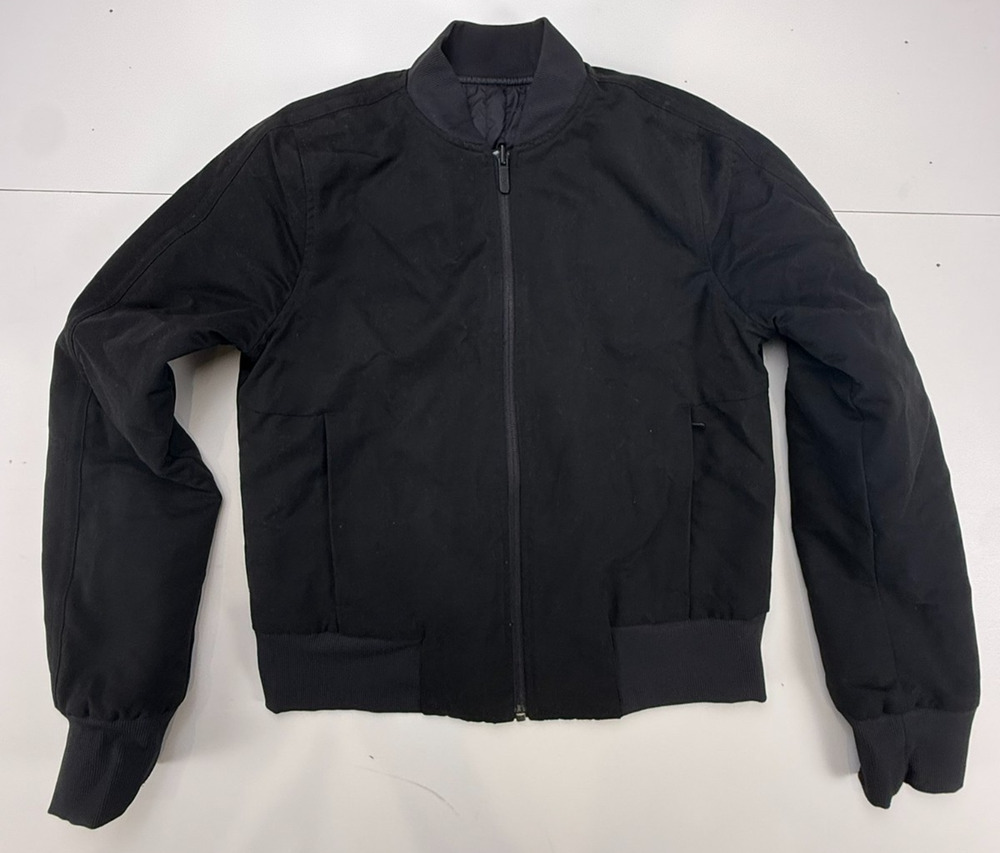 Lululemon Non-Stop Cotton Bomber Jacket Womens 4 Black Reversible LW4BSQS